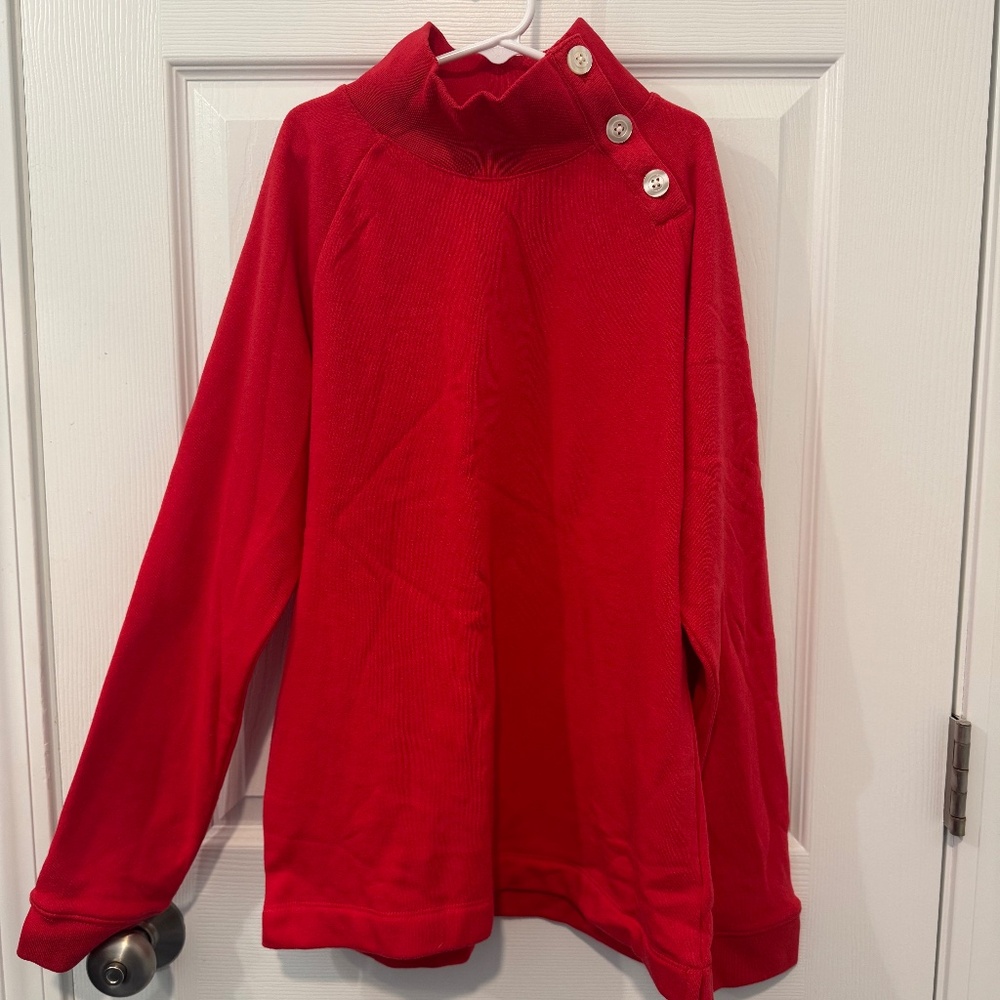 Girls' button-collar sweatshirt with tartan trim